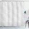 ABAKUHAUS Grau und Weiß Duschvorhang, Abstraktes Muster, mit 12 Ringe Set Stielvoll Modern, 175x200 cm, Grau weiß