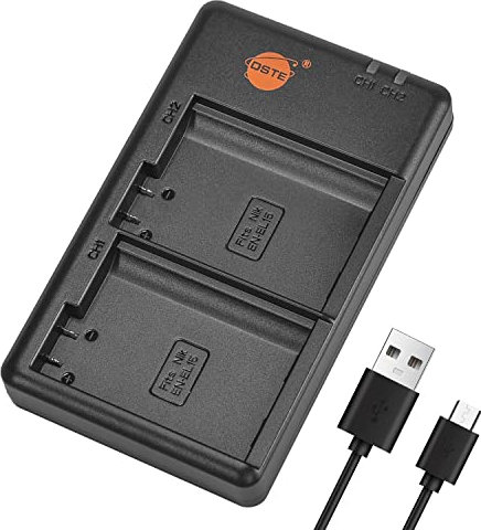 DSTE MH-25 Batterie USB Dual Quick Chargeur Compatible pour EN-EL15 EN-EL15a,Nikon 1 V1,Z6,Z7,D600,D610,D750,D800,D800E,D810A,D7000,D7100, D7200
