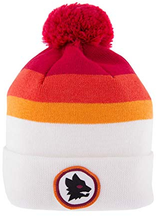Copa AS Rom Retro Beanie Away Bommel-Mütze weiß weiß, Standard