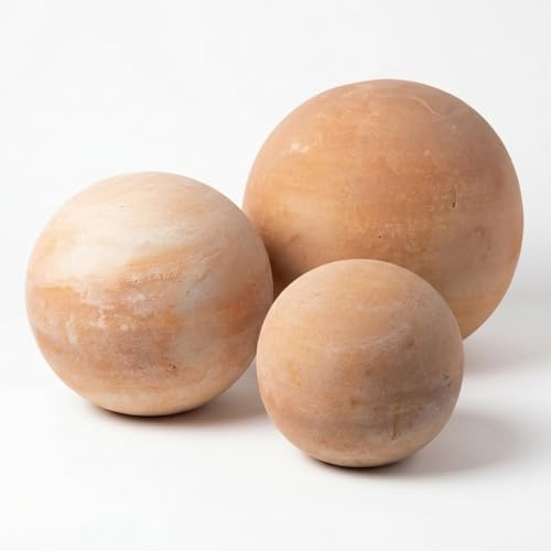 Teramico Terracotta Dekokugeln als 3er Set frostfeste Gartendekoration | Hochwertige Terracotta Dekokugeln: absolut frostfest und witterungsbeständig. Perfekt für Deinen Garten!