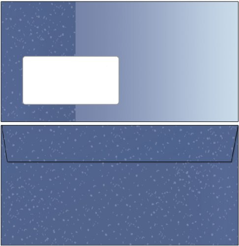 Motiv - Briefumschläge blau 50 Stück DIN lang mit Fenster 6297
