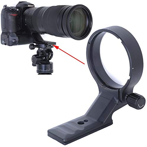 iShoot Stativschelle Stativring Objektiv Montage Stativ-Halterung kompatibel mit Nikon AF-S NIKKOR 200-500mm f/5.6E ED VR, unten ist Arca-Swiss Fit Stativ Kameraplatte Kamera Schnellwechselplatte