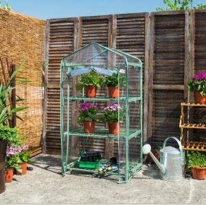 Garden Mile Serra a 3 livelli per coltivare serre resistenti telai freddi per giardino esterno e interno serra telaio freddo con tre ripiani Protezione per piante da giardino