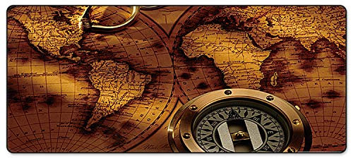 FORRICA 900x400x3 mm Alfombrilla Raton Gaming Grandes XXL Extendido Impermeable con Base de Goma Antideslizante para Gamers Ordenador y Oficina Mouse Pad Mapa Mundial E