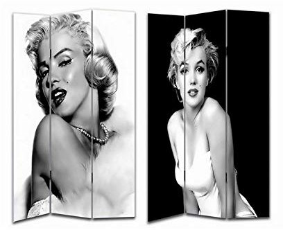 HTI-Line Paravent Marilyn Raumteiler Sichtschutz Trennwand Marilyn Monroe