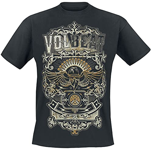 Volbeat Old Letters Männer T-Shirt schwarz XL 100% Baumwolle Band-Merch, Bands, Nachhaltigkeit