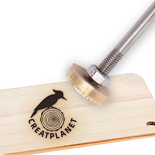 CREATPLANET Holz Leder Kuchen Brandeisen 3cm Brandeisen Stempel Benutzerdefiniertes Logo BBQ Heizstempel Mit Messingkopf Und Holzgriff Für Die Holzbearbeitung Handgefertigtes Design - Specht