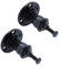 Angoily 2pcs Handrail Brackets Wall Mount Cast Hand Rail Bracket Handrails Support Stair Railing Wall Bracket Handrail Holder Bracket for Handrail Accessories Black, 8.5x6.5cm, (17VP09BP5929L5DF4R)
