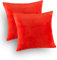 MALIKA Set 2er Kissenbezug Cashmer Touch Fleece Kissenhlle Sofakissen Kopfkissenbezug Kissenbezug Couchkissen, Gre:40 x 40 cm, Designe:ROT