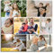 LZIMU 7 Bild Collage Foto Leinwand Bild Personalisierte Multi Foto Kunstdrucke Foto Geschenk Wandbilder Selbst Gestalten Geschenk Wandbilder Für Freunde Und Familie(10, Kein Rahmen)