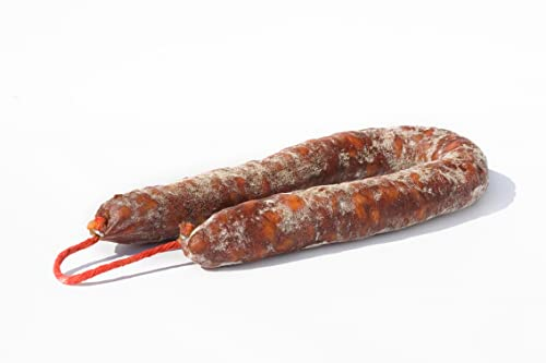 Chorizo Sarta Extra Spicy. Chorizo ​​​​aus Spanien. Würzige Sarta-Chorizo ​​​​von 500grs. Salziger Snack, ideal zum Teilen mit Familie/Freunde. Handwerkliches Produkt. 100% Naturwurst. Chorizo Wurst.