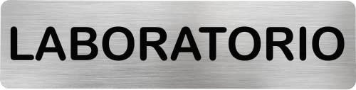 MovilCom® - Segnale in acciaio inossidabile LABORATORIO | Piastra porta INOX | Segnale informativo | Cartello porta 200X50mm