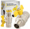Kugelhahn Messing Kugelventil mit Schmetterlingsgriff Flügelgriff 1/2 IG x 1/2 AG Gashahn Gas-Absperrhahn Absperrhahn Absperrventil Gaskugelhahn Flüssigkeiten Gas Absperrung
