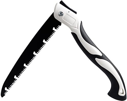 CAIDMOS Scie à main, scie à main pliable de 12 pouces pour arbres, scies à élaguer manuelles avec dents en acier à haute teneur en manganèse pour des coupes douces et précises. Scies à Ma