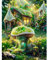QENSPE 5D Diamond Painting Set Pilz Wald Diamant Painting Bilder Schloss Fantasie Diamond Art Erwachsene Full DIY Diamant Kunst Malerei Stickerei Set Kreuzstich Bilder Home Wand Dekor 30x40cm