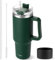 TaroKitc 1.18 l / 40 oz Thermobecher mit Griff und Strohhalm, Doppelwandige Edelstahl-Vakuum-Isolierflasche mit Deckel und Strohhalm, Reisekaffeebecher für Heiß-/Kaltgetränke