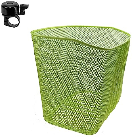 Vorderradkorb Festmontage Farbe Grün inkl. Fahrradklingel