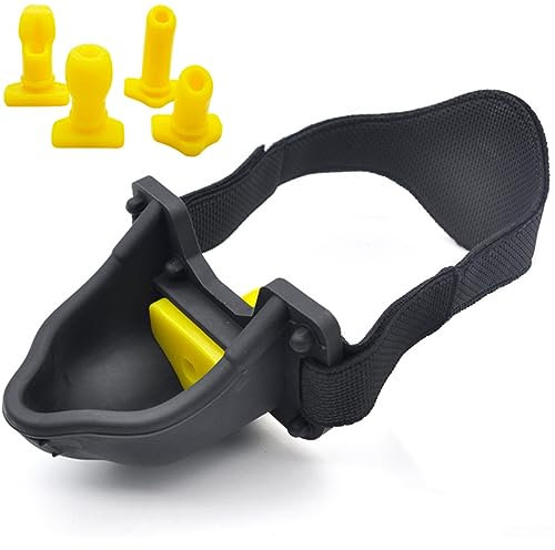 ZWBHSH Urinal Piss Trichter Mundknebel Silikon Ball Gag, Mit 4 Mund Plug Mouth Gag BDSM Knebel Mouth Ball Einstellbar Harness Bondage Set Fetisch Sklave Extrem Sexspielzeug Für Frauen Männer