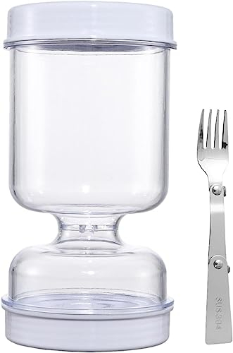 BOJOUL Bocal à cornichons en verre avec passoire, séparateur de jus de cornichon humide et sec pour le stockage hermétique des aliments