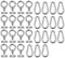 AstarFavor 15 Stück Stopper für Kederschiene Set Vorzelt Stopper,Markisenhaken Blockierungskit Kederschiene Zubehör Mit 15 Edelstahlkarabinern für Camping,Wohnwagen, Campervan