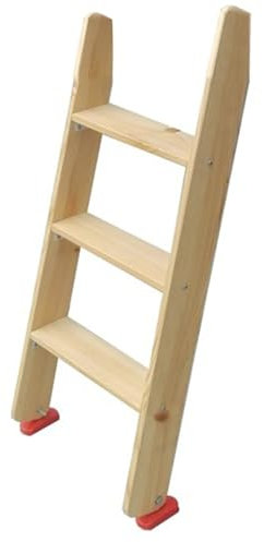 Hochbettleiter Holzleiter aus Holzsicherheit für Loft/Schränke, Hochleistungsleiter Ohne Slip -Ausstieg mit Gummifußpolstern, Komfortabel Bettleiter Raumsparung und Einfache Montage (Color : 100cm(3