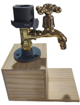 susiodeu Dispensador de para Madera para Whisky, Grifo de 1/2/3 Cabezales, Estaciones de Bebidas y Cerveza, difusor de tubería, Accesorios para Bar, Regalo para el Día del Padre, No.1