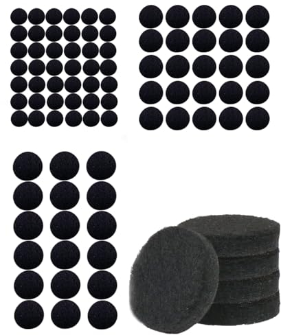 LIANRISES 85pcs Furniture Pads 15mm 20mm 30mm Chair Pads Black Felt Self Adhesive Pads for Furniture Legs Chair Legs Anti-scratches and Reduce Noise Chair Leg Floor Protectors