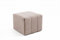 LIKMA Pouf, Hocker Beige 46x35x46 cm, 3D-Effekt Velvet Sitzhocker, Fußhocker, Pouf Hocker, Polsterhocker, Moderne Sitzbank, Garderobenbank, Ottoman Stoff: Jasmine 22