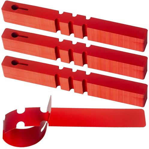 MetVot 300 Stück Pflanzenschilder Garten Pflanzenetiketten zum Beschriften, Wetterfeste, Hängende Pflanzenschilder zum Beschriften für Pflanzen (Rot)