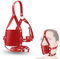 FLYSL BDSM Fetisch Maske mit Knebel Mund Extrem Silikon Ball Gag,Bondage Einstellbar Kopfmaske mit Mundknebel,Maske mit Ballknebel,BDSMs Toys,BDSMs Spielzeug für Frau Paare Extrem Sex Spiele (Rot)