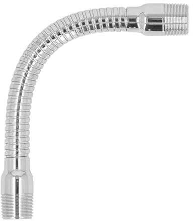 Soffione Doccia Orientabile, Braccio Girevole per Prolunga Bagno con Flangia Girevole