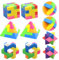 Kinder Radiergummi Würfel Puzzle Set - 10 Stück 3D Radierer Zauberwuerfel Puzzle Eraser Cube Montage Puzzle Spielzeug für Kinder Geburtstag Geschenk Souvenir Party Spielzeug Spiele mitgebsel