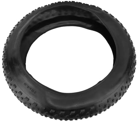 Dilwe 20x4-Zoll-Fahrradreifen, Faltbarer Gummi-Faltrad-Ersatzreifen mit Pannensicherer Technologie für Schnee-, Strand- und Straßenfahrten (Black