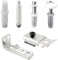 DEFIYEAR 6 Pcs Bifold Door Repair Kit - Bifold Door Track Kit with 3/8 Pivots, 7/8 to 1 Guide Wheel and Brackets Hardware Repair Replacement for Accordion Barn Folding Internal Doors (Silver)