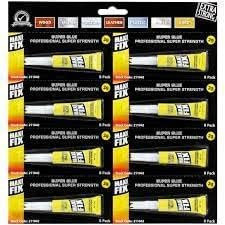 GSV Essentials Super Glue, Quick Dry Formula, Professional Super Strength, Instant Repair, Strong Adhesive Glue, Transparent Finish, Multipurpose DIY Use, Easy-To-Use (16PCS)