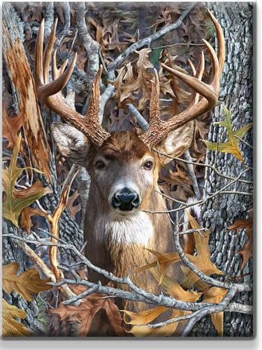 Yiminu.DS Diamond Painting Erwachsene, Diamant Painting Bilder 30x40cm 5D Diamond-Painting Diamant Painting Bastelset BastelnWanddeko, Hirsch Wald