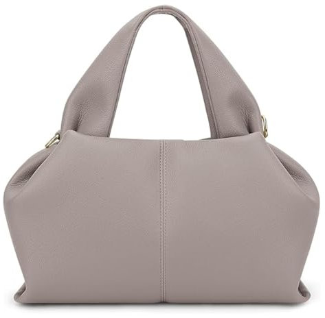 CazneJN Handtasche für Damen PU Leder kleine Tasche Vintage Hobo Bag, schicke Wolken-Tasche Dumpling Crossbody Bag mit Abnehmbarer Schultergurt, Crossbody Tasche Schultertasche für Damen (Grau)