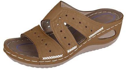 Sandales Et Mules Pour Femme En Cuir Chaussures Orthopédique Femme Nu Pieds Confort Chic Ete Léger Claquettes Avec Boucle Sandale Fille Chaussure Compensee Bout Ouvert Sandales De Marche De Plage