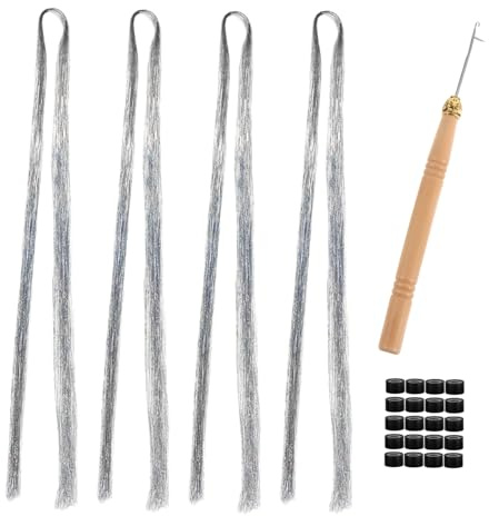 Haarverlängerungs Accessoire Glitzersträhne Pet Satz für Mädchen und Damen