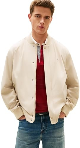 Tommy Hilfiger Herren Bomberjacke Tech Lightweight Relaxed Fit, Beige (Sandalwood), XL