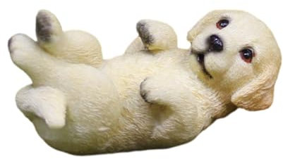 Zkydhbd Golden Retrievers Puppy Dog Miniature Figurine Resins Animal Statue Figure Ornament For Home And Garden Landscape Decors Indoor Plant Pots Decors