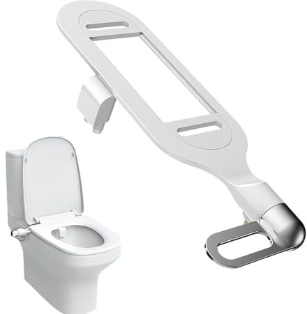 Asiento de inodoro de bidé con doble boquilla, autolimpieza inteligente, agua ajustable, no eléctrico, bidé con spray de agua dulce, accesorio de bidé para inodoro, higiene y comodidad