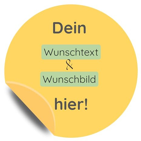 Lemina® Aufkleber selbst gestalten 60mm Individuell gestalten | selbstklebend, wetterfest & glänzend | Sticker mit Logo oder Text (72)
