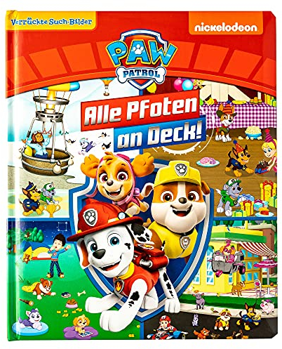 PAW Patrol - Alle Pfoten an Deck! - Verrückte Such-Bilder, groß - Wimmelbuch - Pappbilderbuch mit wattiertem Umschlag