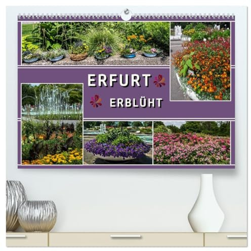 Erfurt erblüht (hochwertiger Premium Wandkalender 2026 DIN A2 quer), Kunstdruck in Hochglanz: Blumenimpressionen in Erfurt (CALVENDO Orte)