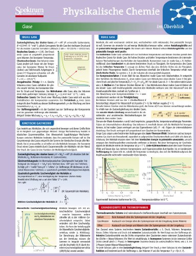 Lerntafel: Physikalische Chemie im Überblick (Lerntafeln Chemie, 6, Band 6)