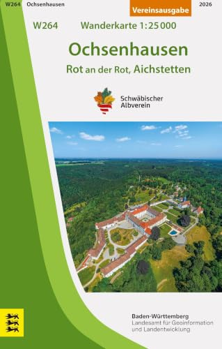 W264 Ochsenhausen - Rot an der Rot, Aichstetten: Wanderkarte 1:25.000 (Karte des Schwäbischen Albvereins)