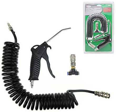 Druckluftpistole Luftpistole Ausblaspistole mit 5 m Spiralschlauch