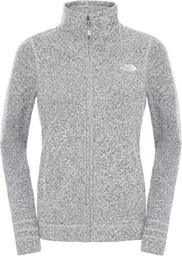 The North Face - Felpa in Pile da Donna con Zip Intera, Crescent Sunset, Donna, Giacca di Pile, T0CC6TA8Q, High Rise Grey Heather, L