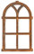 Antikas | Eisenfenster mit Rundbogen | ca. 66 x 39 cm | Als Landhausfenster, Gartenfenster und Garagenfenster